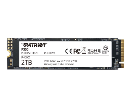 Dysk wewnętrzny PATRIOT P300 2TB M.2 PCIe Gen 3 x4 2100/1650
